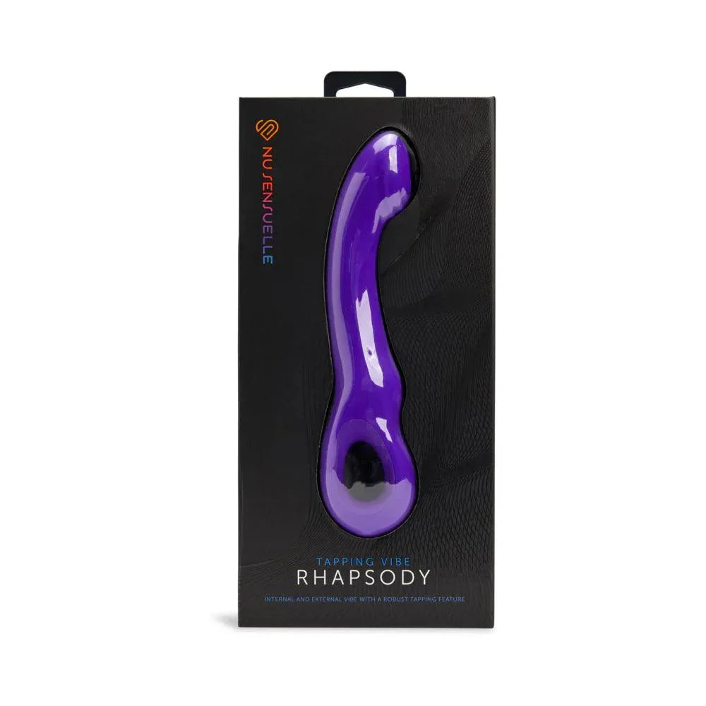 Nu Sensuelle Rhapsody Rechargeable Silicone Single Tapping Vibrator with Clitoral Stimulation - Buy At Luxury Toy X - Free 3-Day Shipping