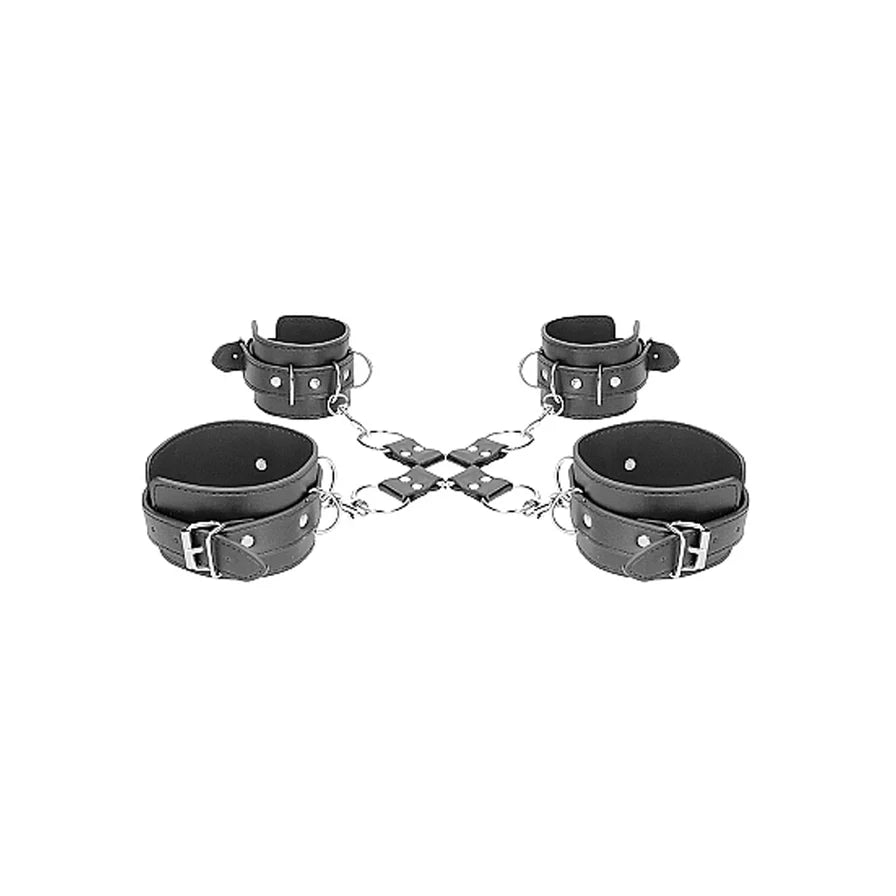 Ouch! Bonded Leather Hogtie with Hand and Ankle Cuffs - Buy At Luxury Toy X - Free 3-Day Shipping