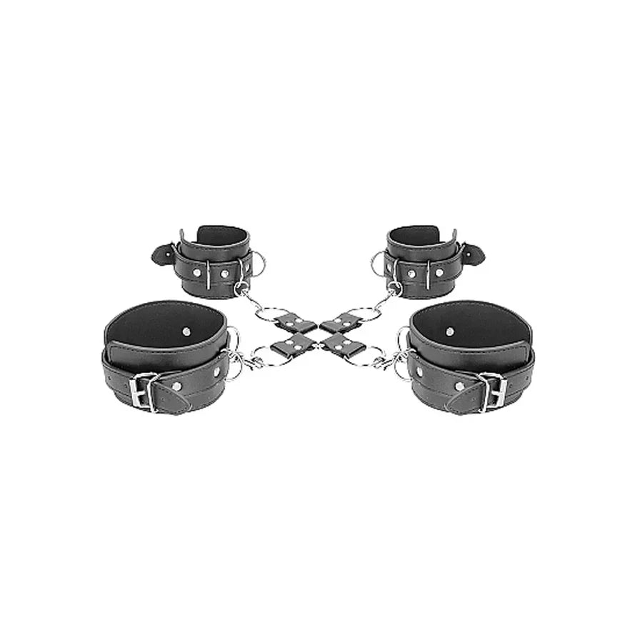 Ouch! Bonded Leather Hogtie with Hand and Ankle Cuffs - Buy At Luxury Toy X - Free 3-Day Shipping