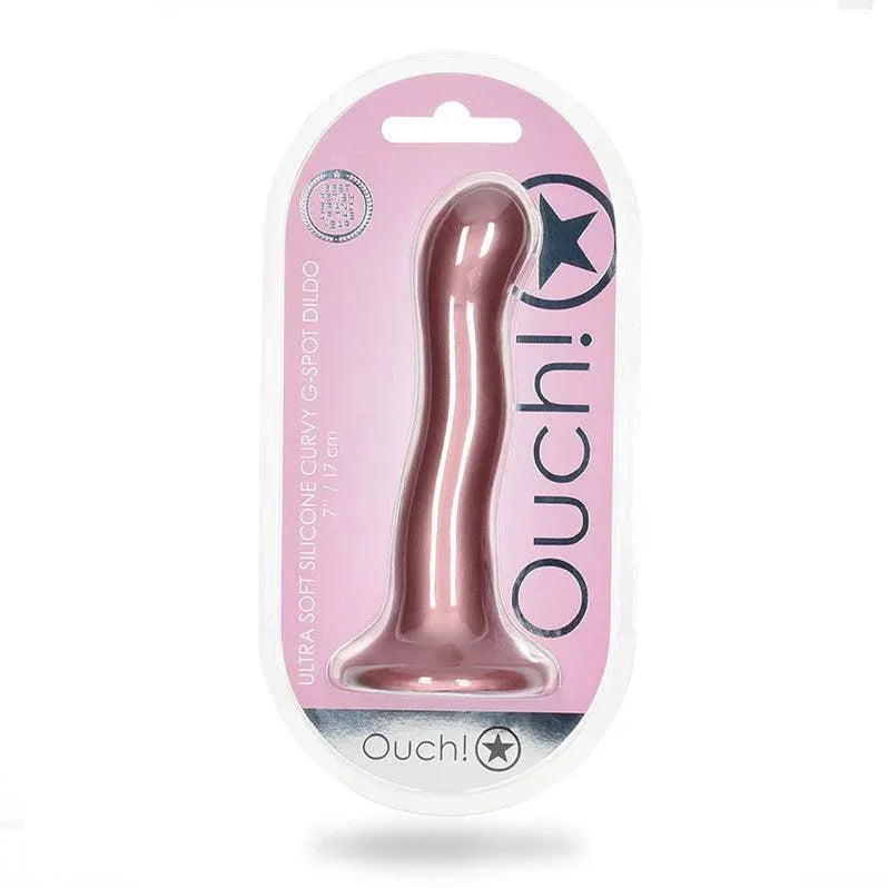 Ouch! Ultra Soft Curvy G-Spot Silicone Dildo 7in - Buy At Luxury Toy X - Free 3-Day Shipping