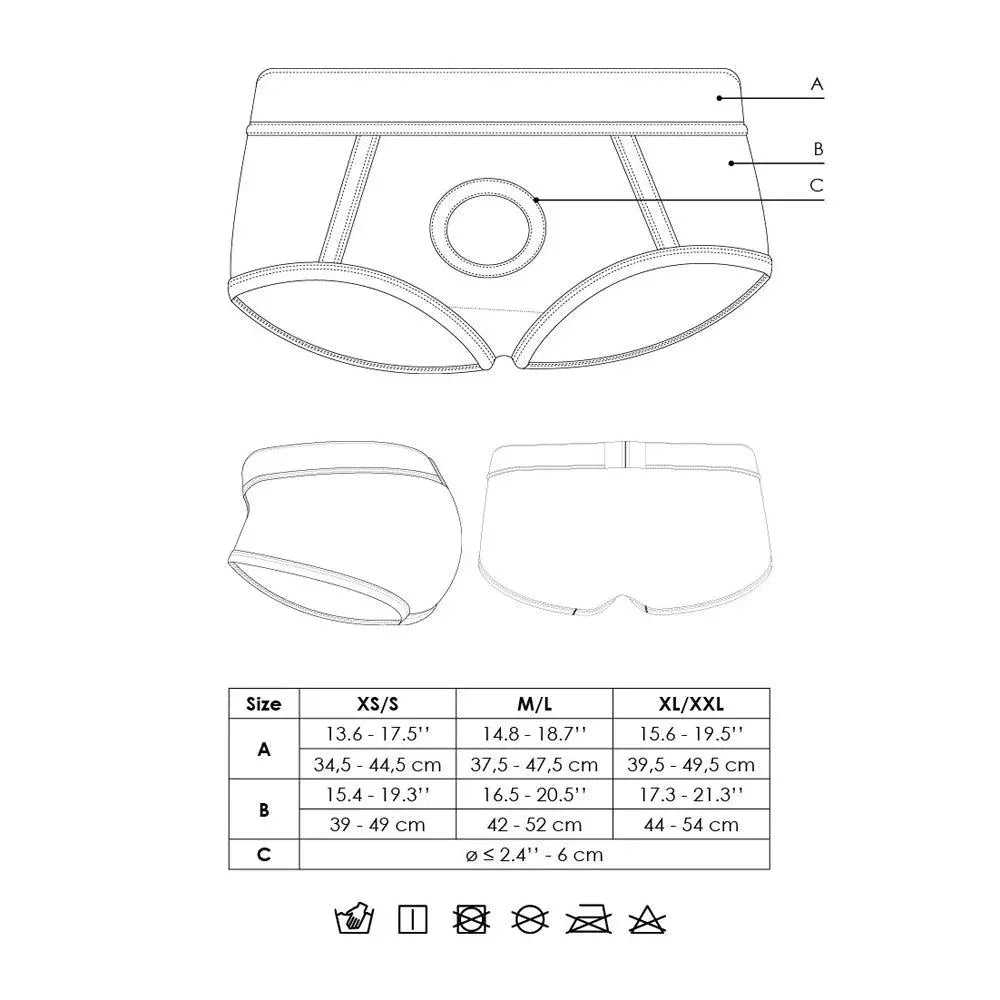 Ouch! Vibrating Strap-On Brief Rechargeable - Buy At Luxury Toy X - Free 3-Day Shipping