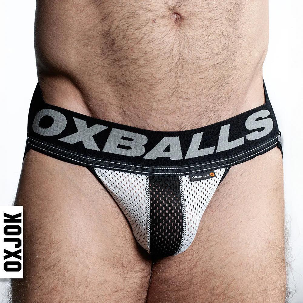 Oxballs Oxjok Airmesh Swagger Slider-Strap Jock Ice White - Buy At Luxury Toy X - Free 3-Day Shipping