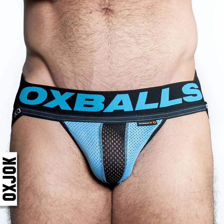 Oxballs Oxjok Airmesh Swagger Slider-Strap Jock Sky Blue - Buy At Luxury Toy X - Free 3-Day Shipping
