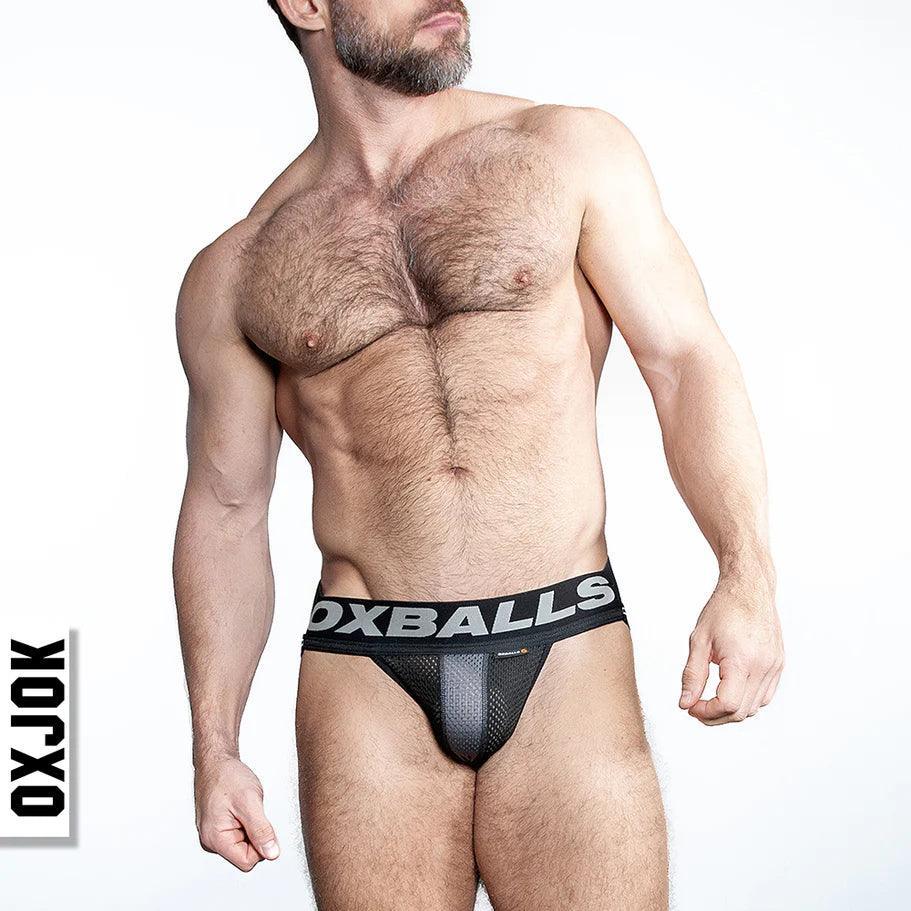 Oxballs Oxjok Airmesh Swagger Slider-Strap Jock Tar Black - Buy At Luxury Toy X - Free 3-Day Shipping