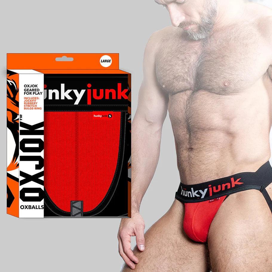 Oxballs Oxjok Hunker Comfy-Pouch Slider-Strap Jock Hot Red - Buy At Luxury Toy X - Free 3-Day Shipping