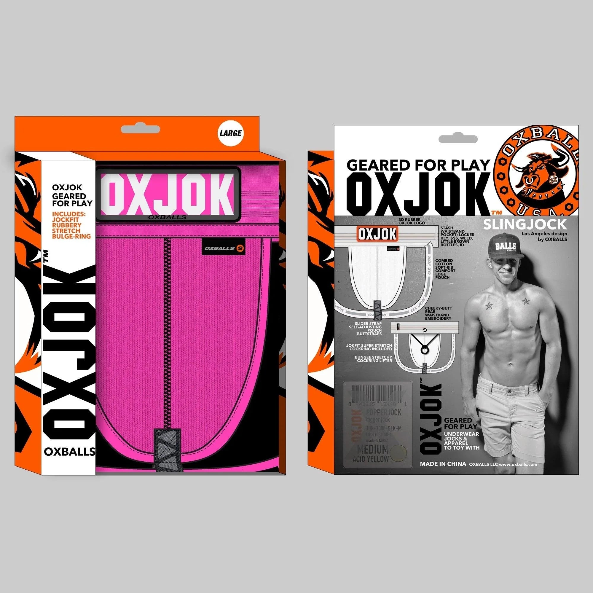 Oxballs Oxjok Slingjock Upthrust Slider-Strap Jock - Pink Sky - Buy At Luxury Toy X - Free 3-Day Shipping