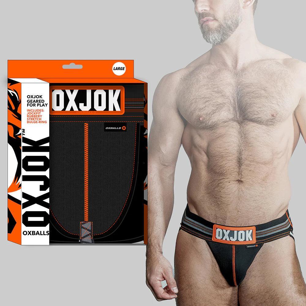 Oxballs Slingjock Upthrust Slider-Strap Jock Black Iron - Buy At Luxury Toy X - Free 3-Day Shipping