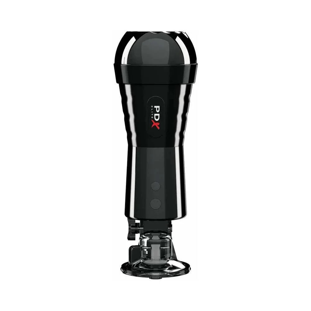 PDX Elite Cock Compressor Rechargeable Vibrating Stroker With Hands-Free Suction Cup - Buy At Luxury Toy X - Free 3-Day Shipping