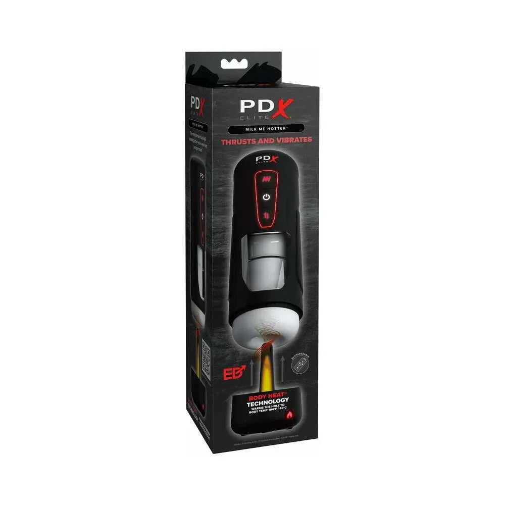 PDX Elite Milk Me Hotter Rechargeable Stroker - Buy At Luxury Toy X - Free 3-Day Shipping