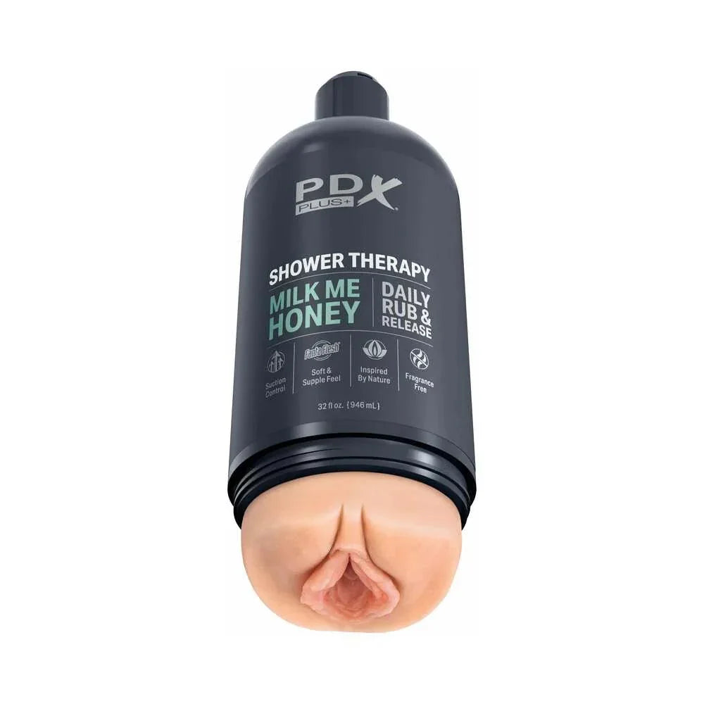 PDX Plus Shower Therapy Milk Me Honey Discreet Stroker - Buy At Luxury Toy X - Free 3-Day Shipping