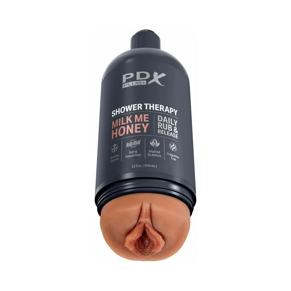 PDX Plus Shower Therapy Milk Me Honey Discreet Stroker - Buy At Luxury Toy X - Free 3-Day Shipping