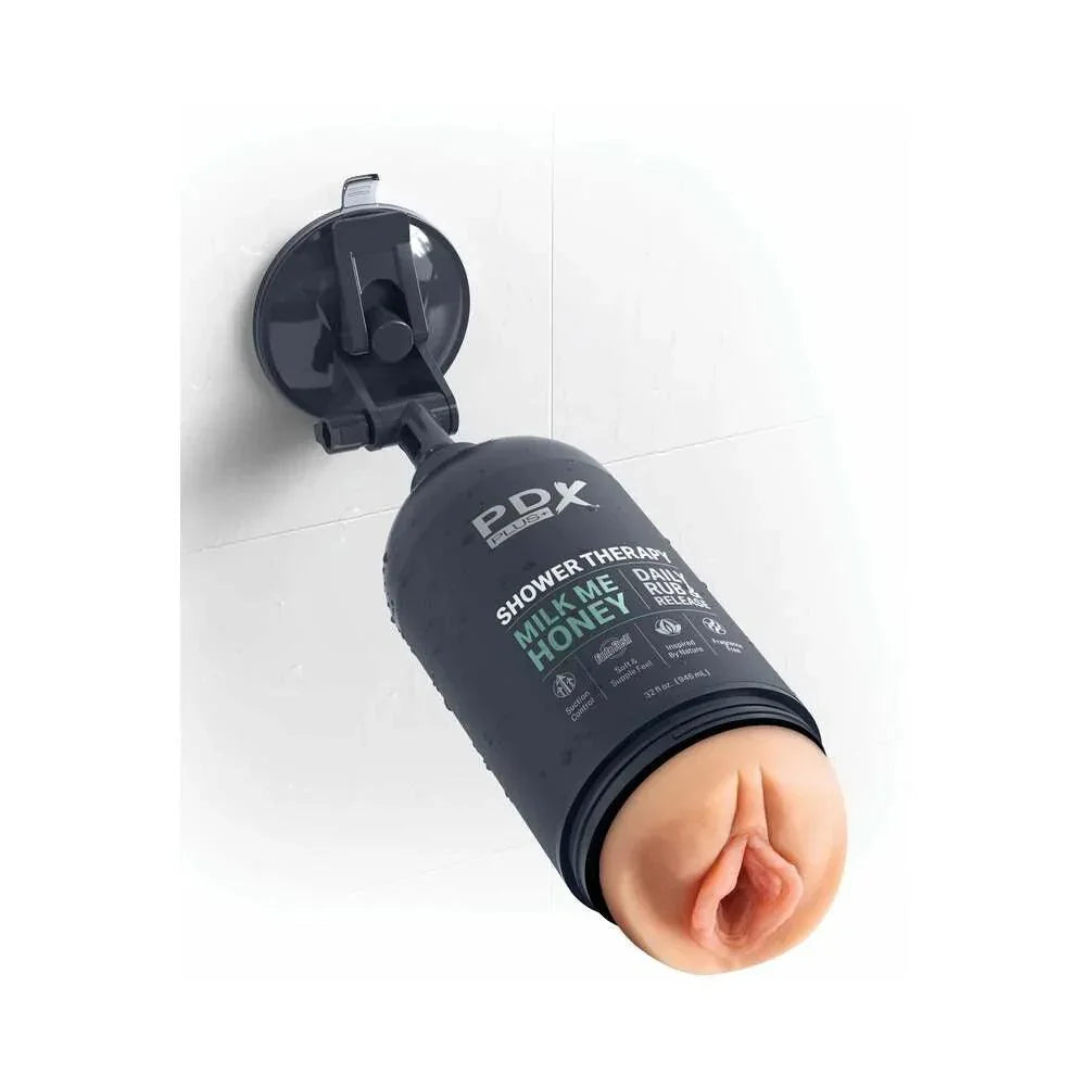 PDX Plus Shower Therapy Milk Me Honey Discreet Stroker - Buy At Luxury Toy X - Free 3-Day Shipping