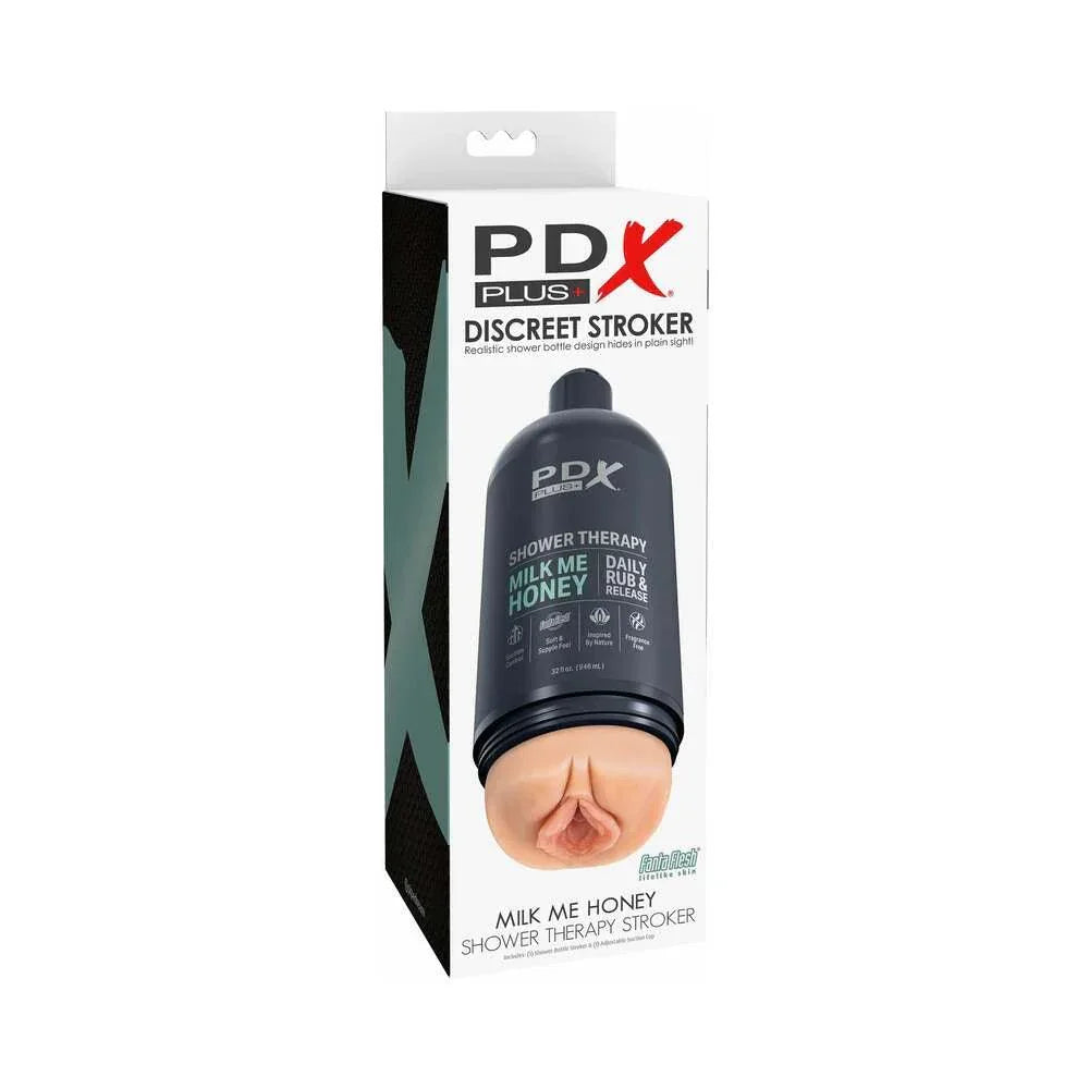 PDX Plus Shower Therapy Milk Me Honey Discreet Stroker - Buy At Luxury Toy X - Free 3-Day Shipping