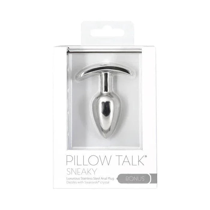 Pillow Talk Sneaky Stainless Steel Anal Plug with Swarovski Crystal - Buy At Luxury Toy X - Free 3-Day Shipping