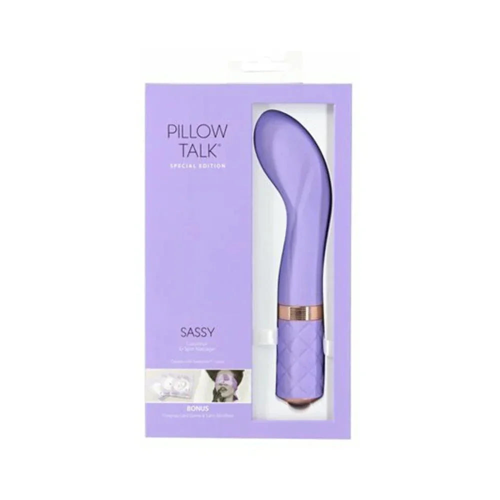 Pillow Talk Special Edition Sassy G-Spot Vibrator with Swarovski Crystal Purple - Buy At Luxury Toy X - Free 3-Day Shipping