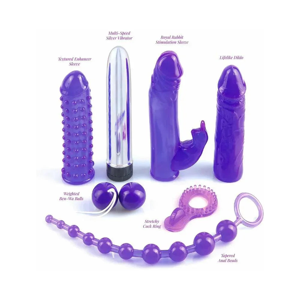Pipedream 7-Piece Royal Rabbit Kit Purple - Buy At Luxury Toy X - Free 3-Day Shipping