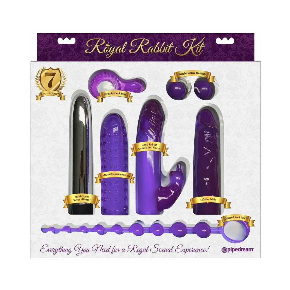 Pipedream 7-Piece Royal Rabbit Kit Purple - Buy At Luxury Toy X - Free 3-Day Shipping