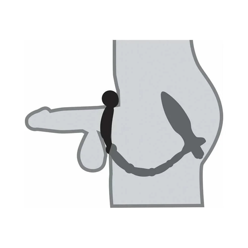 Pipedream Anal Fantasy Collection Vibrating Silicone Ass-Kicker With Cockring - Buy At Luxury Toy X - Free 3-Day Shipping