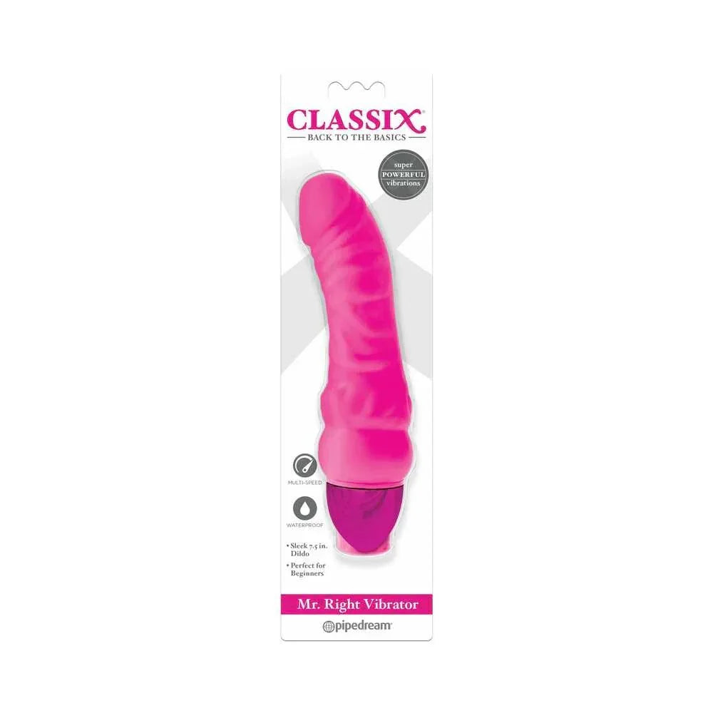 Pipedream Classix Mr. Right Vibrator Realistic 6.5 in. Vibrating Dildo - Buy At Luxury Toy X - Free 3-Day Shipping