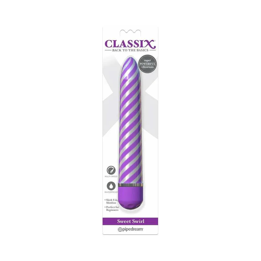 Pipedream Classix Sweet Swirl 8 in. Slimline Vibrator - Buy At Luxury Toy X - Free 3-Day Shipping