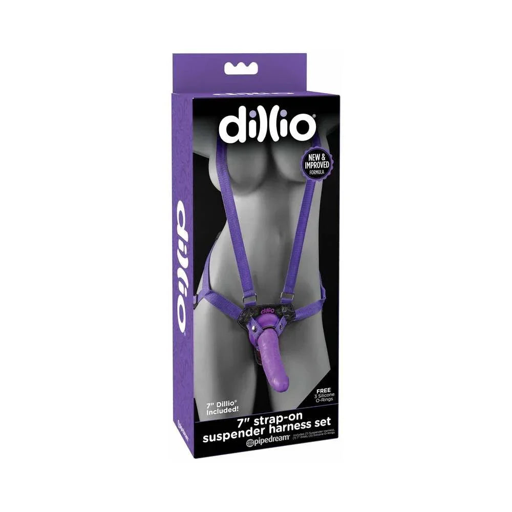 Pipedream Dillio Adjustable 7 in. Strap-On Suspender Harness Set - Buy At Luxury Toy X - Free 3-Day Shipping