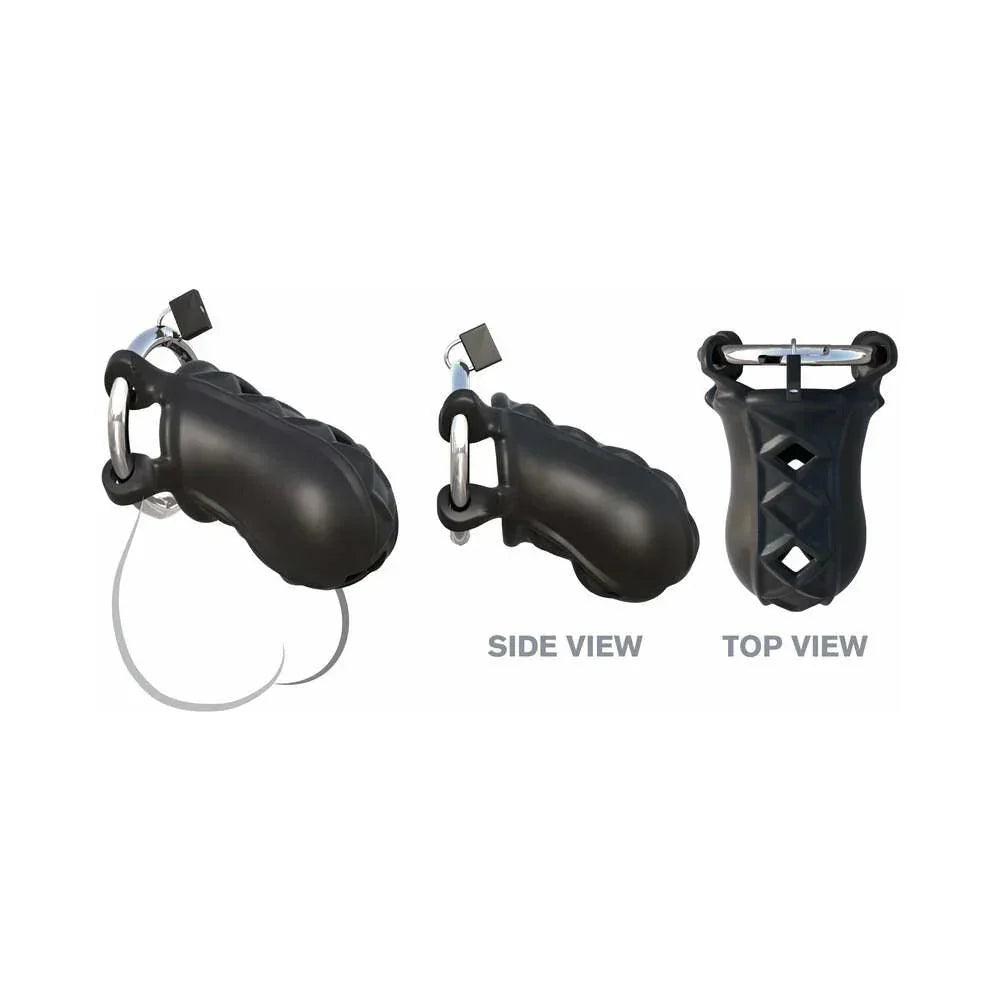 Pipedream Fantasy C-Ringz Extreme Silicone Cock Blocker Locking Chastity Cage - Buy At Luxury Toy X - Free 3-Day Shipping
