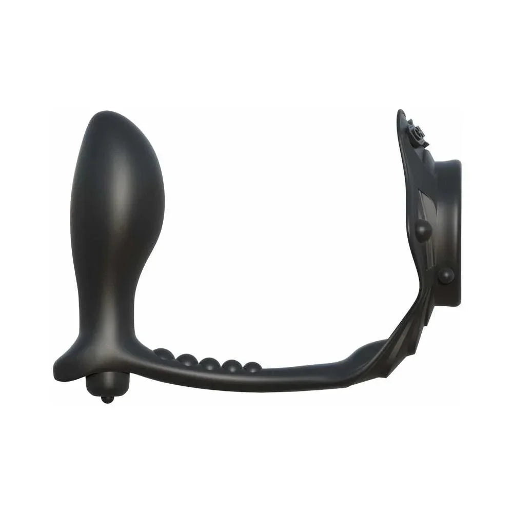 Pipedream Fantasy C-Ringz Rock Hard Ass-Gasm Vibrating Silicone Cockring With Anal Plug - Buy At Luxury Toy X - Free 3-Day Shipping