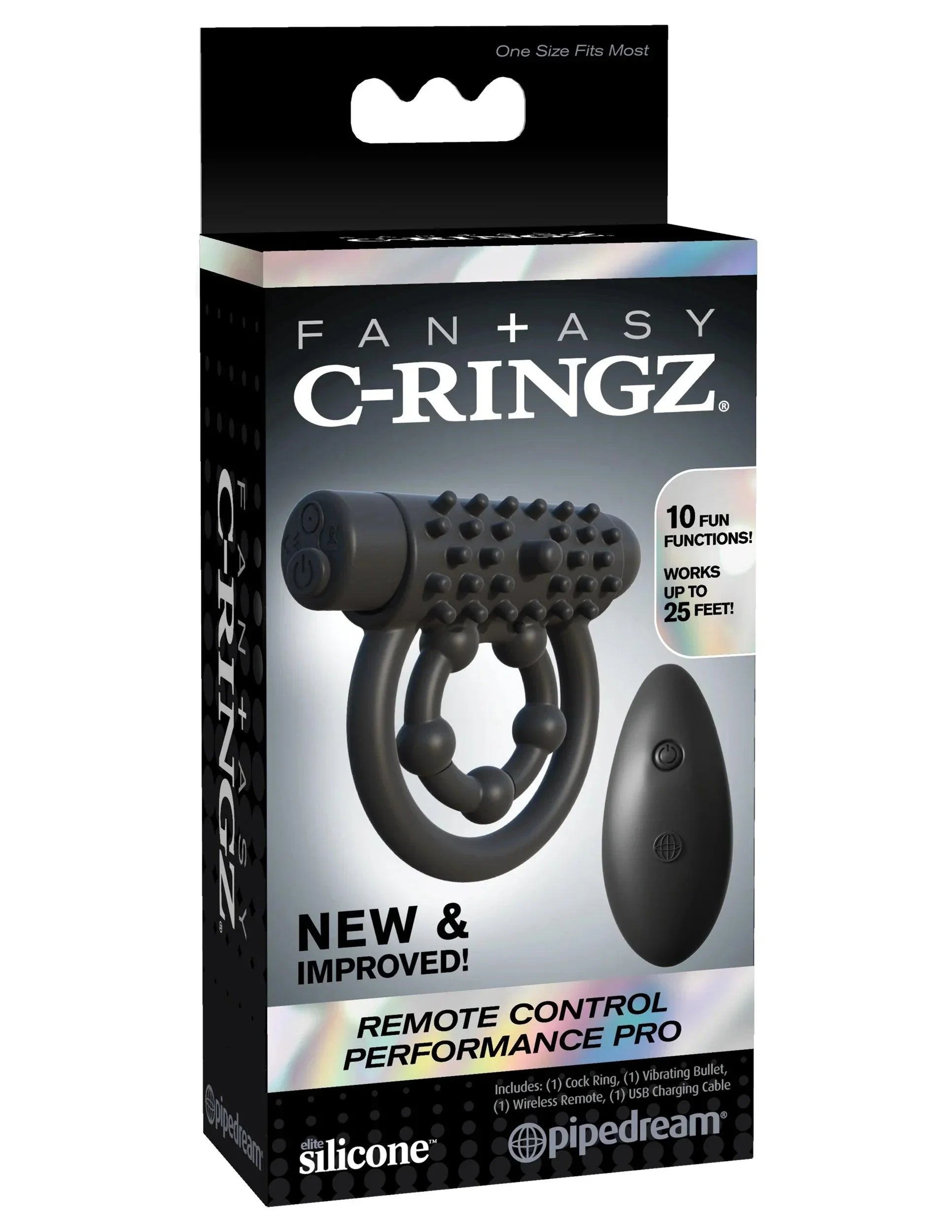 Pipedream Fantasy C-Ringz Silicone Rechargeable Performance Pro Cock Ring with Remote Control - Buy At Luxury Toy X - Free 3-Day Shipping