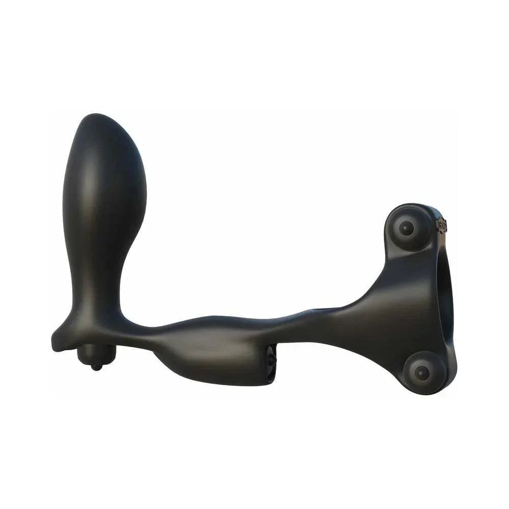 Pipedream Fantasy C-Ringz Ultimate Ass-Gasm Vibrating Silicone Cockring With Anal Plug - Buy At Luxury Toy X - Free 3-Day Shipping