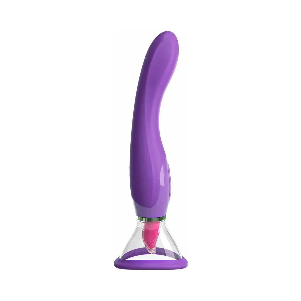 Pipedream Fantasy For Her Her Ultimate Pleasure Dual-Ended Vibrator With Licking Suction - Buy At Luxury Toy X - Free 3-Day Shipping
