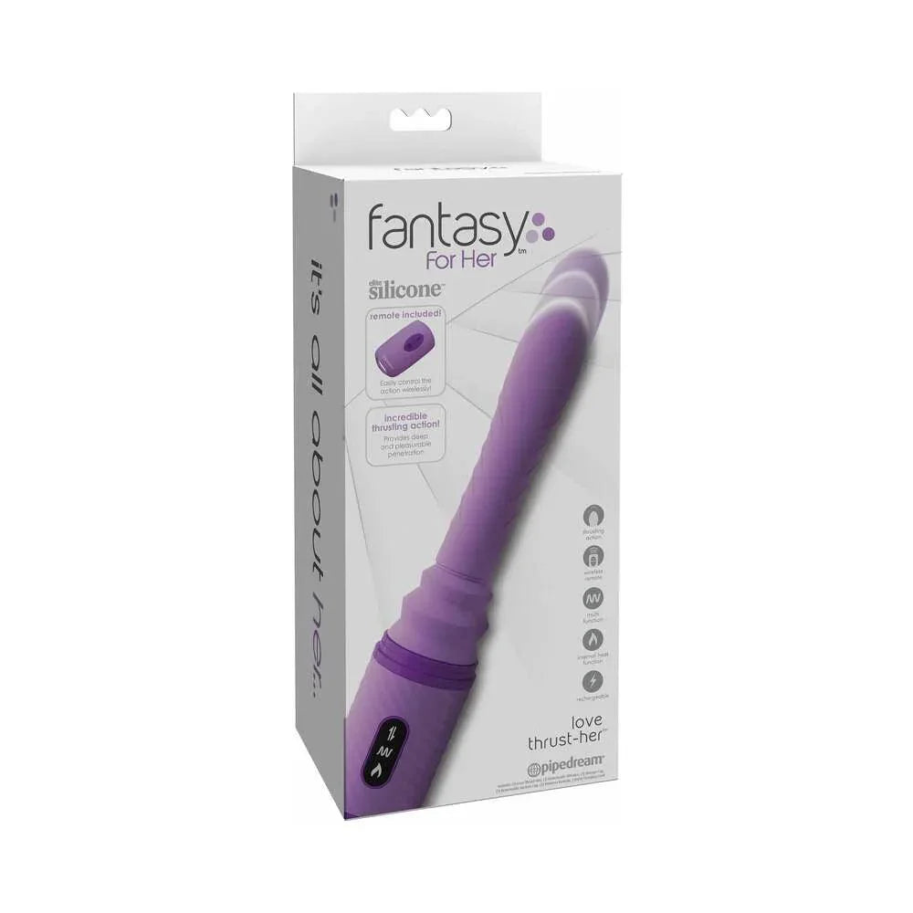 Pipedream Fantasy For Her Love Thrust-Her Rechargeable Silicone Thrusting Vibrator - Buy At Luxury Toy X - Free 3-Day Shipping