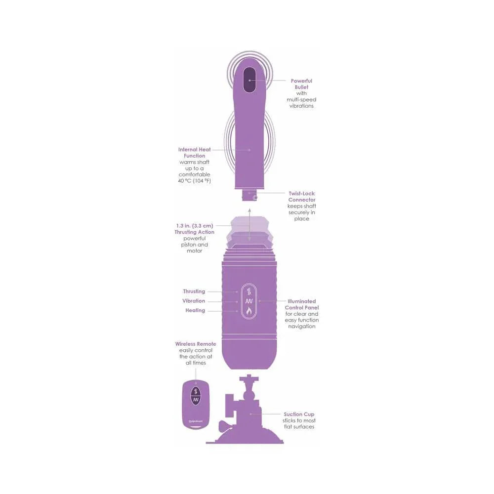 Pipedream Fantasy For Her Love Thrust-Her Rechargeable Silicone Thrusting Vibrator - Buy At Luxury Toy X - Free 3-Day Shipping