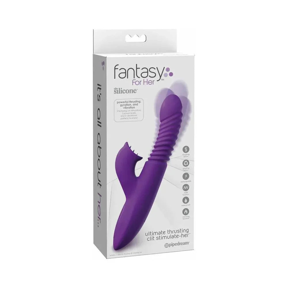 Pipedream Fantasy For Her Rechargeable Silicone Ultimate Thrusting Clit Stimulate - Buy At Luxury Toy X - Free 3-Day Shipping