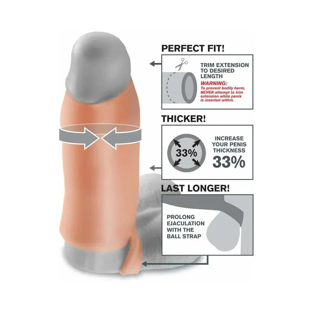 Pipedream Fantasy X-tensions 7 in. Real Feel Enhancer XL Open-Ended Sling - Buy At Luxury Toy X - Free 3-Day Shipping
