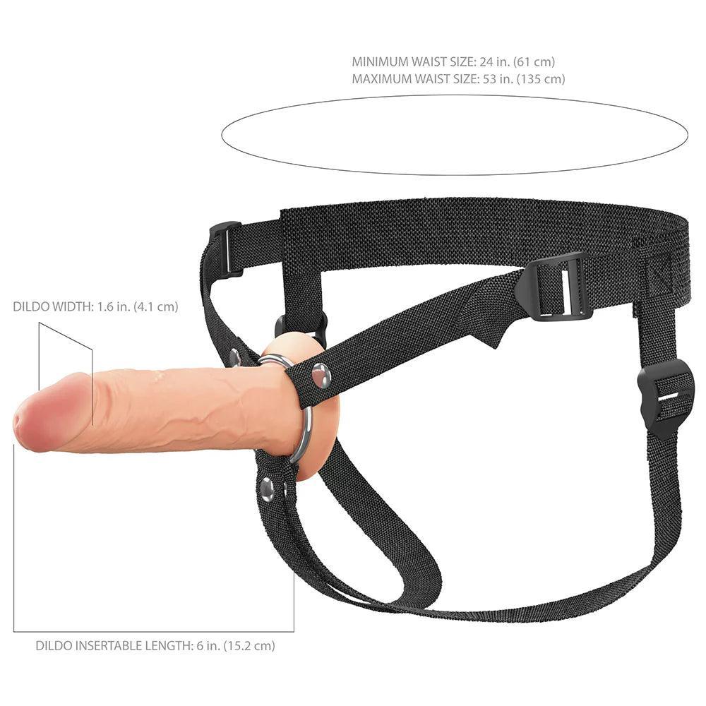 Pipedream Fantasy X-Tensions Elite Hollow Silicone Strap-On 6 in. - Buy At Luxury Toy X - Free 3-Day Shipping