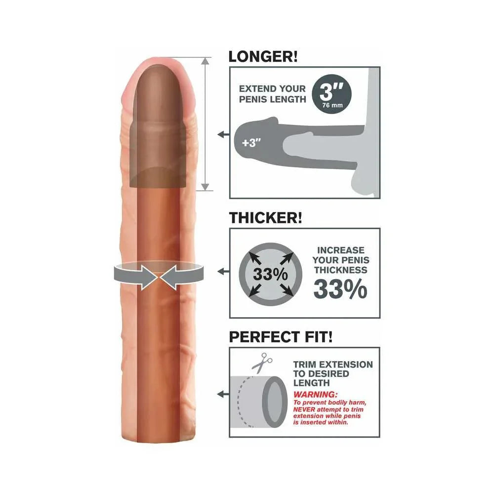 Pipedream Fantasy X-tensions Perfect 3 in. Extension - Buy At Luxury Toy X - Free 3-Day Shipping