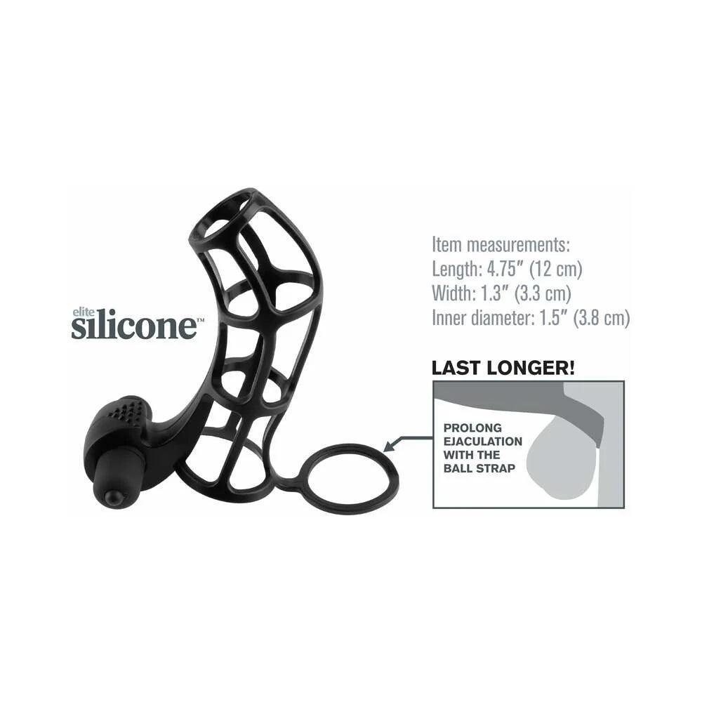 Pipedream Fantasy X-tensions Vibrating Deluxe Silicone Power Cage - Buy At Luxury Toy X - Free 3-Day Shipping