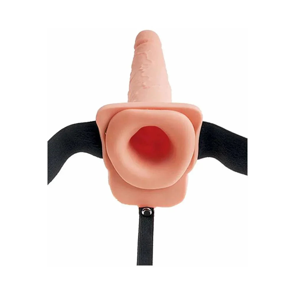 Pipedream Fetish Fantasy Series 9 in. Hollow Squirting Strap-On With Balls - Buy At Luxury Toy X - Free 3-Day Shipping