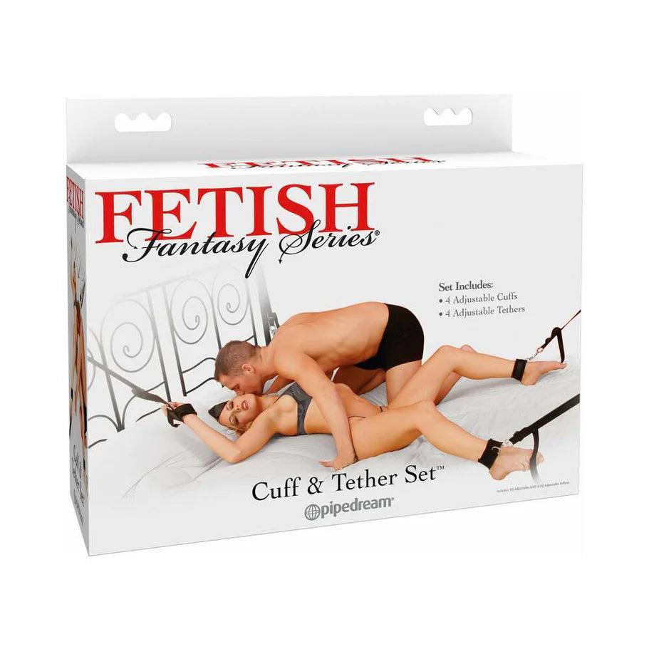 Pipedream Fetish Fantasy Series Adjustable Cuff & Tether Set Black - Buy At Luxury Toy X - Free 3-Day Shipping