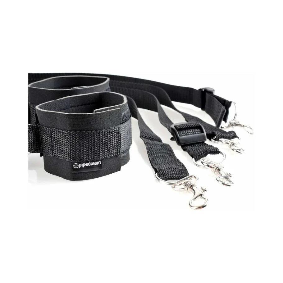Pipedream Fetish Fantasy Series Adjustable Cuff & Tether Set Black - Buy At Luxury Toy X - Free 3-Day Shipping