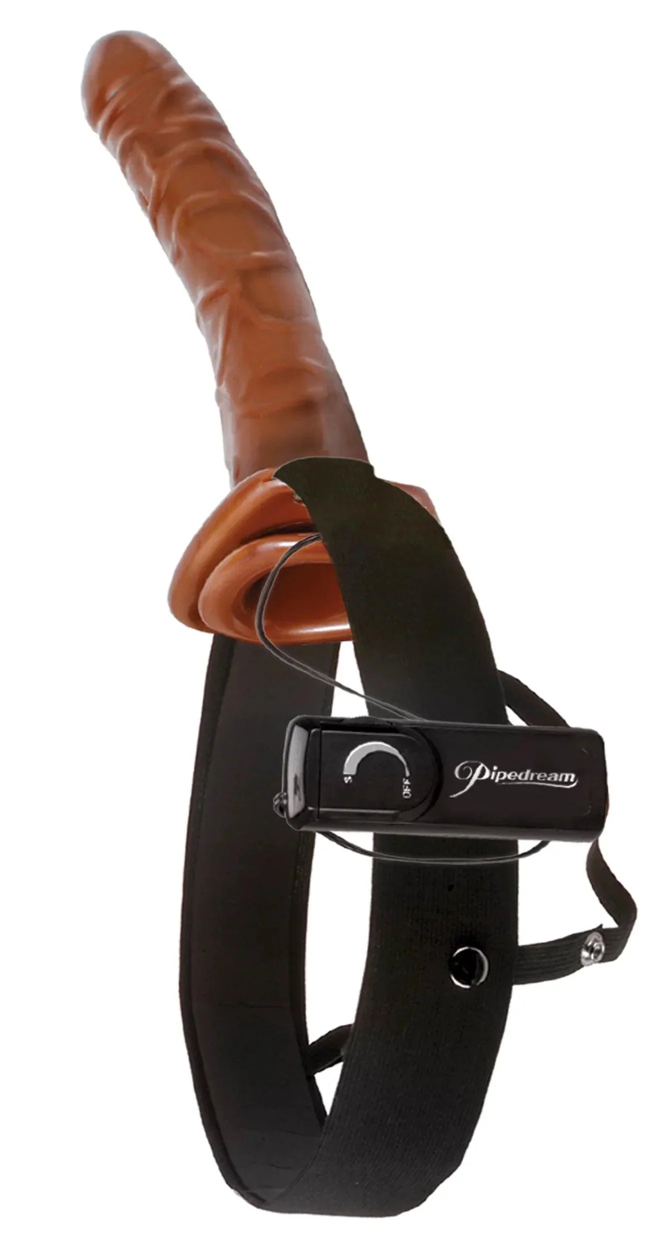 Pipedream Fetish Fantasy Series Chocolate Dream Vibrating 10 in. Hollow Strap-On - Buy At Luxury Toy X - Free 3-Day Shipping