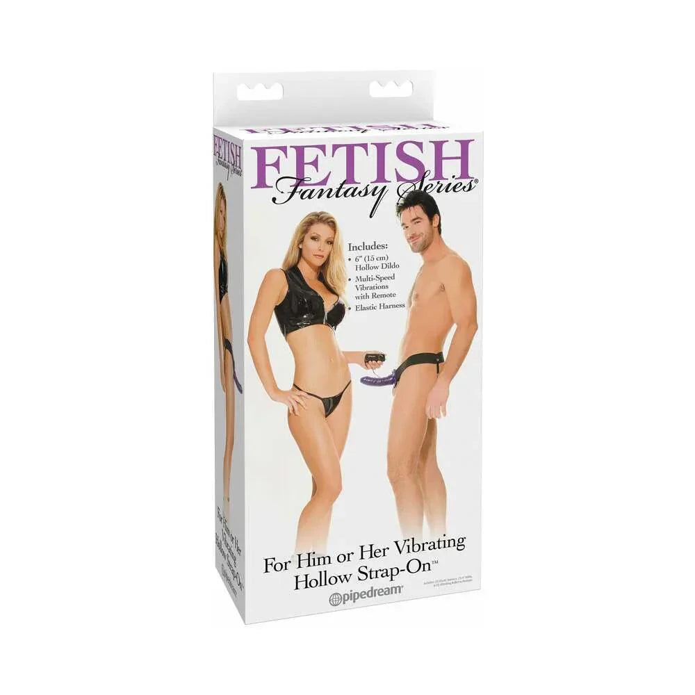 Pipedream Fetish Fantasy Series For Him or Her Vibrating 6 in. Hollow Strap-On - Buy At Luxury Toy X - Free 3-Day Shipping