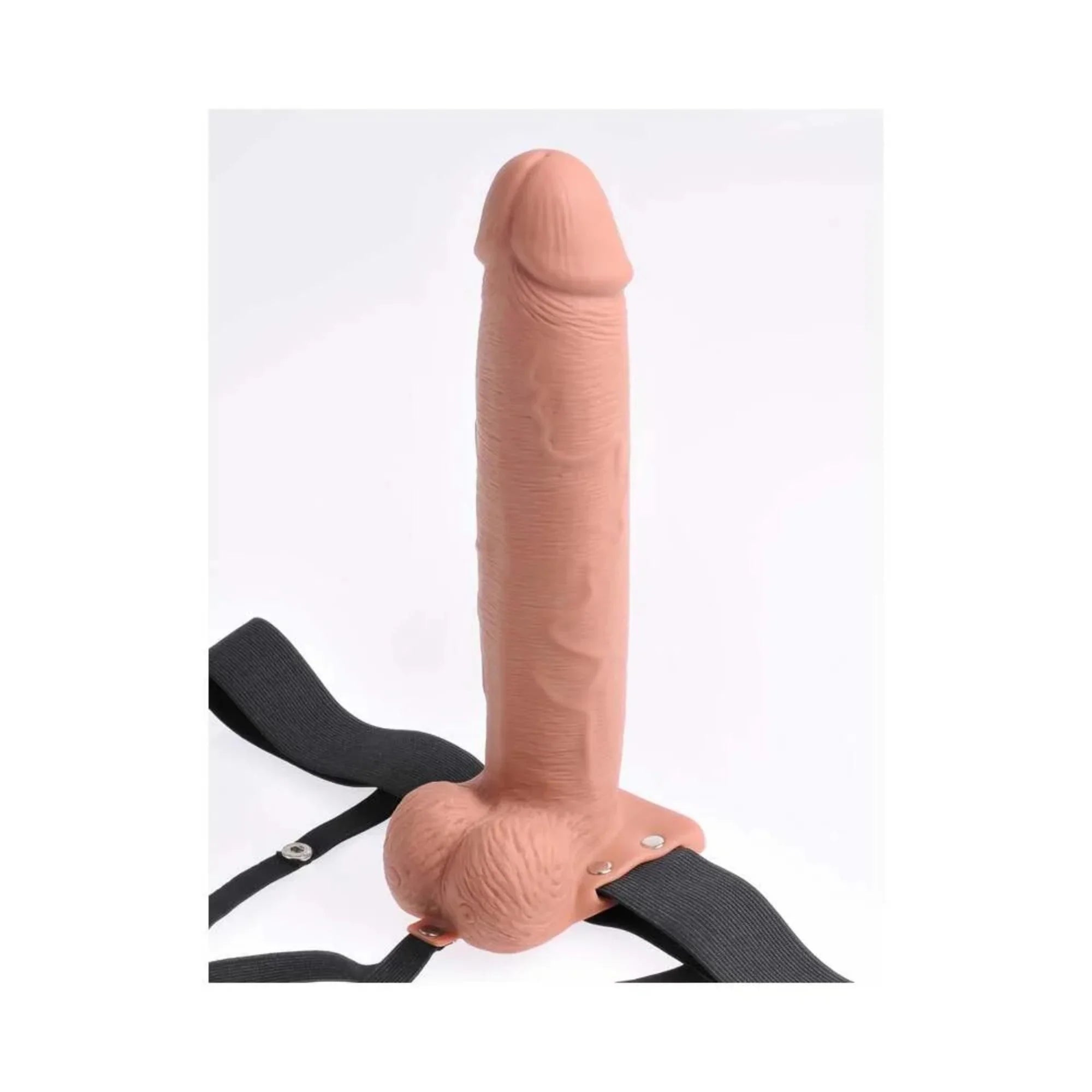 Pipedream Fetish Fantasy Series Vibrating 10 in. Hollow Strap-On With Balls - Buy At Luxury Toy X - Free 3-Day Shipping
