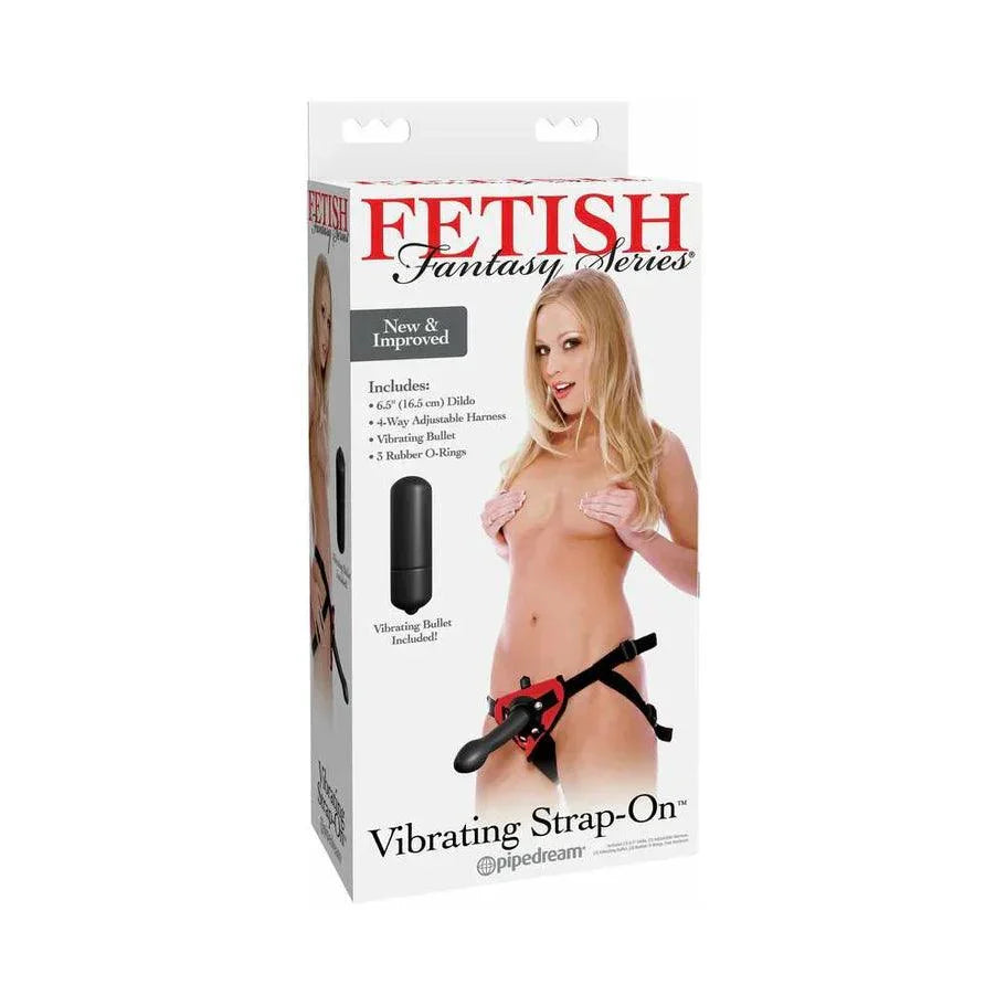 Pipedream Fetish Fantasy Series Vibrating Strap-On Dildo 6in and Harness Set with Bullet - Buy At Luxury Toy X - Free 3-Day Shipping