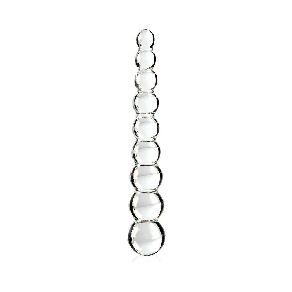Pipedream Icicles No. 2 Beaded 8.5 in. Glass Dildo Clear - Buy At Luxury Toy X - Free 3-Day Shipping