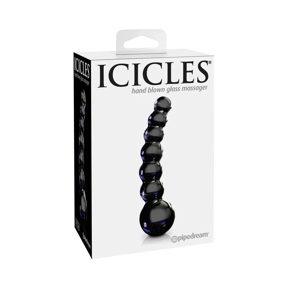 Pipedream Icicles No. 66 Curved Beaded 4.75 in. Glass Dildo Pipedream Icicles No. 66 Curved Beaded 4.75 in. Glass Dildo