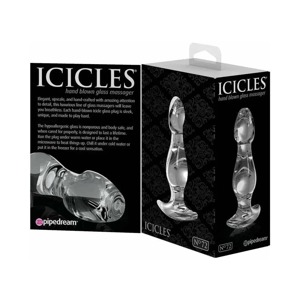 Pipedream Icicles No. 72 Glass Anal Plug - Buy At Luxury Toy X - Free 3-Day Shipping