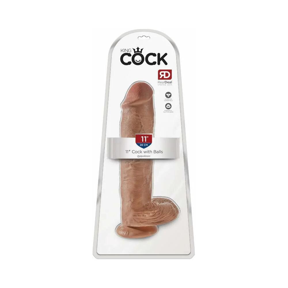 Pipedream King Cock 11 in. Cock With Balls Realistic Suction Cup Dildo - Buy At Luxury Toy X - Free 3-Day Shipping