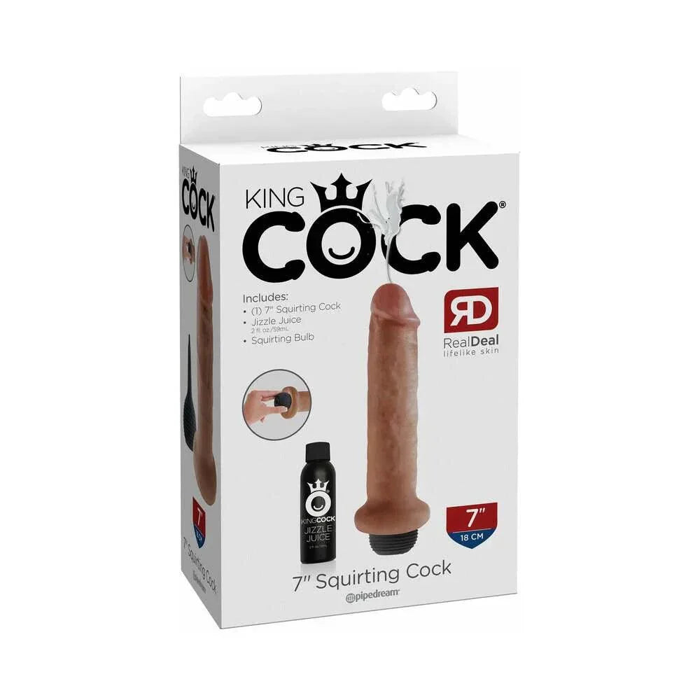 Pipedream King Cock 7 in. Squirting Cock Realistic Dildo - Buy At Luxury Toy X - Free 3-Day Shipping