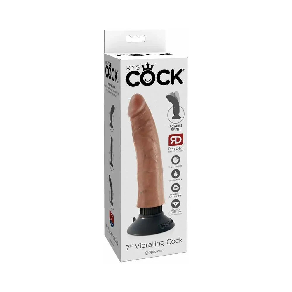 Pipedream King Cock 7 in. Vibrating Cock Poseable Dildo With Suction Cup - Buy At Luxury Toy X - Free 3-Day Shipping